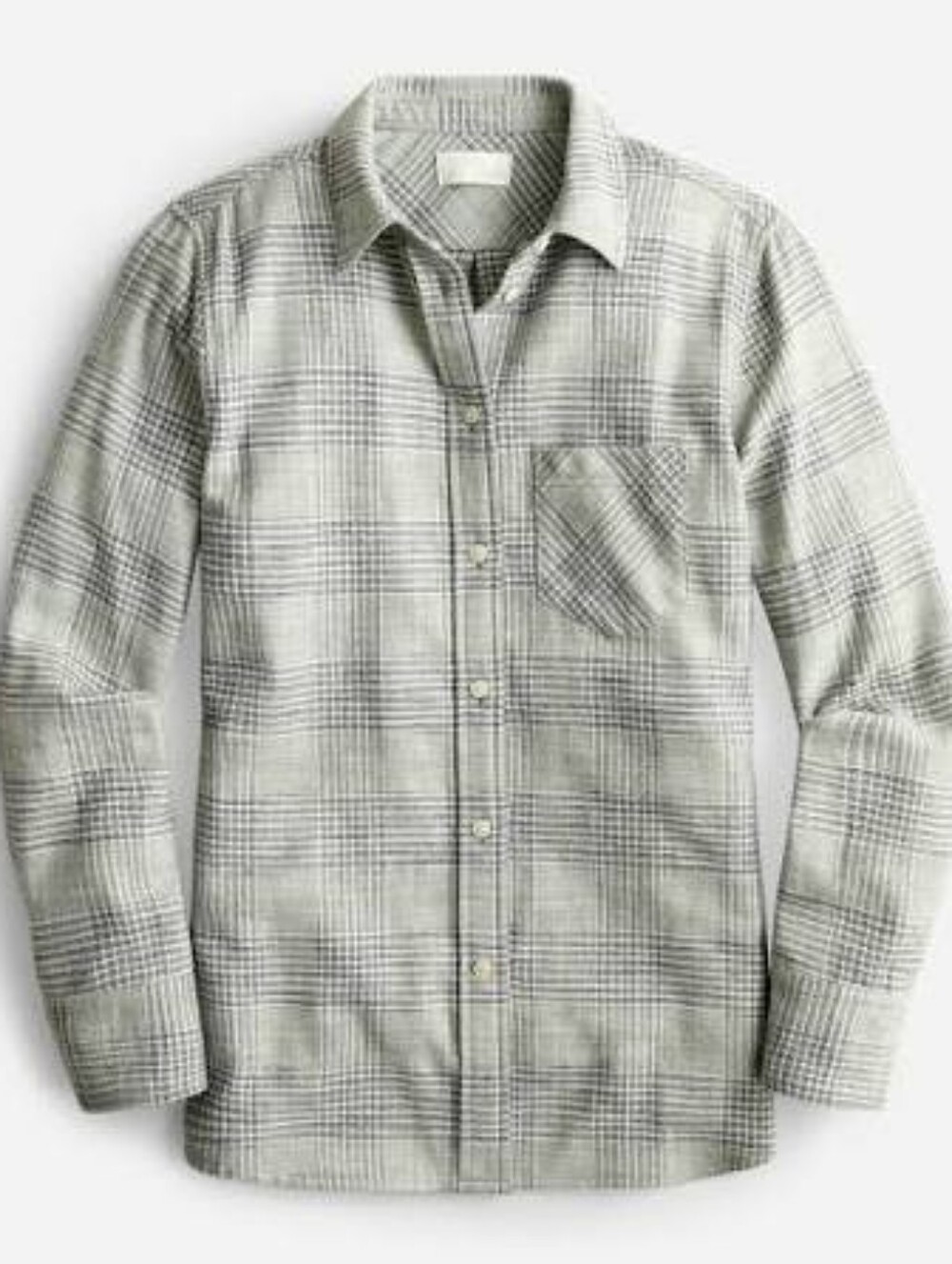J.Crew Classic-fit Shirt in Mint Plaid Flannel Size Small - Picture 1 of 3
